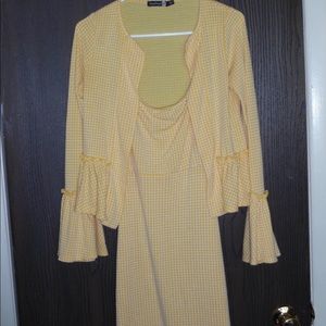 Yellow Checkered Picnic Dress & Jacket
